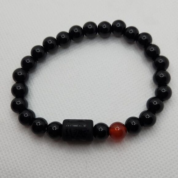 Leo ♌️ Zodiac Black Stone Bracelet - Picture 2 of 3